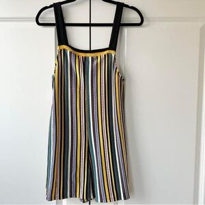 Zara multicolored knit short romper Medium